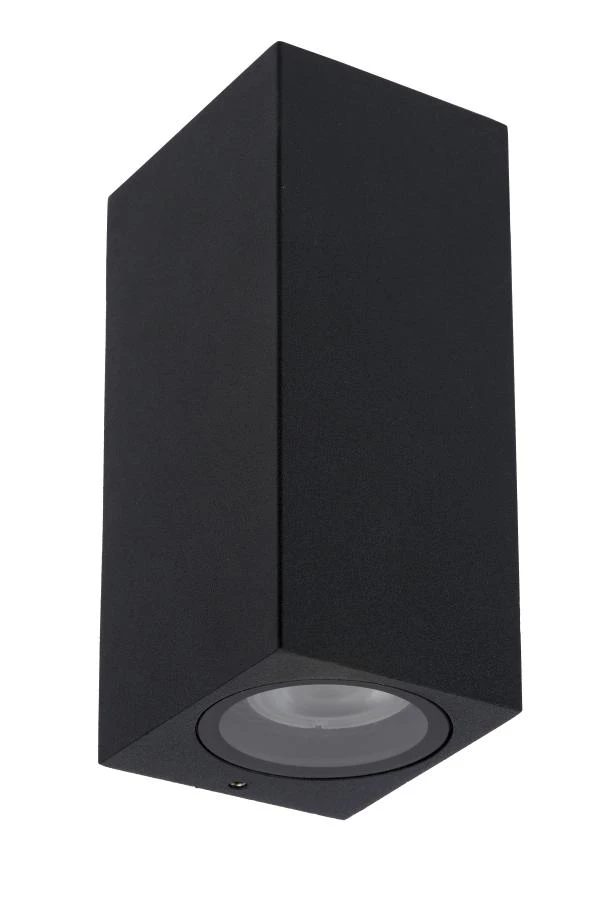Lucide ZARO - Wall spotlight Outdoor - 2xGU10 - IP44 - Black - off